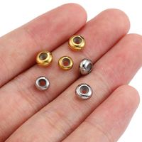 10 PCS/Package Diameter 6 Mm Diameter 7 Mm Diameter 8mm Hole 3~3.9mm 304 Stainless Steel Solid Color Polished Beads main image 5