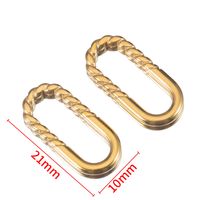 10 Pieces 10 * 21mm 12 * 25mm 9 * 21mm Stainless Steel 18K Gold Plated Solid Color Polished Connector sku image 8