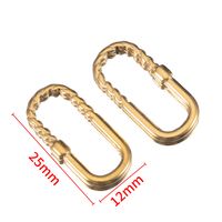 10 Pieces 10 * 21mm 12 * 25mm 9 * 21mm Stainless Steel 18K Gold Plated Solid Color Polished Connector sku image 9