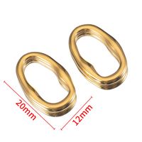 10 Pieces 10 * 21mm 12 * 25mm 9 * 21mm Stainless Steel 18K Gold Plated Solid Color Polished Connector sku image 7