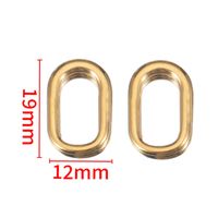 10 Pieces 10 * 21mm 12 * 25mm 9 * 21mm Stainless Steel 18K Gold Plated Solid Color Polished Connector sku image 6