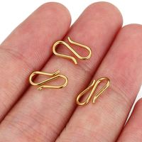 20 PCS/Package 13 * 7mm 304 Stainless Steel 18K Gold Plated Solid Color Polished Jewelry Buckle main image 6
