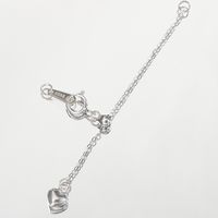 1 Piece 60mm Sterling Silver Heart Shape Polished Chain sku image 1