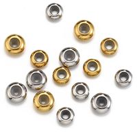 10 PCS/Package Diameter 6 Mm Diameter 7 Mm Diameter 8mm Hole 3~3.9mm 304 Stainless Steel Solid Color Polished Beads main image 4