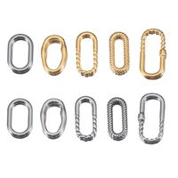 10 Pieces 10 * 21mm 12 * 25mm 9 * 21mm Stainless Steel 18K Gold Plated Solid Color Polished Connector main image 1