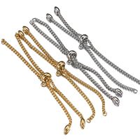3 Pieces 25*125mm 304 Stainless Steel Solid Color Polished Chain main image 5