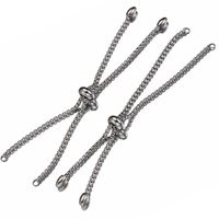 3 Pieces 25*125mm 304 Stainless Steel Solid Color Polished Chain sku image 1