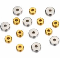 20 PCS/Package Diameter 3mm Diameter 4mm Diameter 5mm Hole 1~1.9mm Hole 2~2.9mm 304 Stainless Steel 18K Gold Plated Solid Color Polished Spacer Bars main image 4
