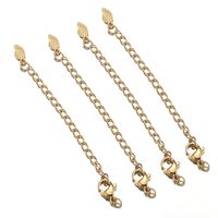 10 PCS/Package 304 Stainless Steel 18K Gold Plated Geometric Heart Shape Polished Extension Chain sku image 12