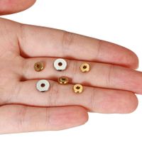 20 PCS/Package Diameter 3mm Diameter 4mm Diameter 5mm Hole 1~1.9mm Hole 2~2.9mm 304 Stainless Steel 18K Gold Plated Solid Color Polished Spacer Bars main image 3