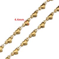 1 Piece Stainless Steel 18K Gold Plated Heart Shape Polished Chain main image 2