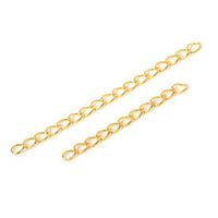 100 PCS/Package 3.5*50mm 3.5*70mm Zinc Alloy Solid Color Polished Extension Chain sku image 1