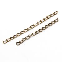 100 PCS/Package 3.5*50mm 3.5*70mm Zinc Alloy Solid Color Polished Extension Chain sku image 4