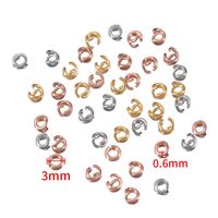 100 PCS/Package Diameter 3mm Diameter 5mm Diameter 7 Mm 304 Stainless Steel Solid Color Polished Broken Ring main image 2