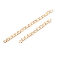 100 PCS/Package 3.5*50mm 3.5*70mm Zinc Alloy Solid Color Polished Extension Chain sku image 3