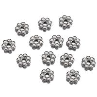 50 PCS/Package Diameter 4mm Diameter 5mm Diameter 6 Mm Hole 1~1.9mm Hole 2~2.9mm 304 Stainless Steel 18K Gold Plated Flower Polished Spacer Bars sku image 4