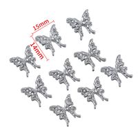 10 PCS/Package 6*4mm 7*4mm 9*10mm Alloy Butterfly Bow Knot Polished DIY Accessories sku image 11