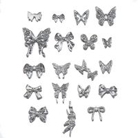10 Pièces/Paquet 6*4mm 7*4mm 9*10mm Alliage Papillon Noeud D'Arc Brillant DIY Accessoires main image 1