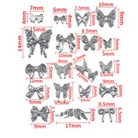 10 Pièces/Paquet 6*4mm 7*4mm 9*10mm Alliage Papillon Noeud D'Arc Brillant DIY Accessoires main image 2