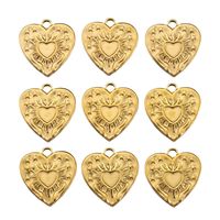 5 PCS/Package 13*18mm 20 * 33mm 21 * 34mm Hole 1~1.9mm Hole 2~2.9mm Hole 3~3.9mm 304 Stainless Steel Cross Sun Heart Shape Polished Pendant sku image 14