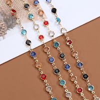 1 Piece Hole 1~1.9mm Copper Glass Round Chain main image 5