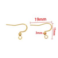 50 PCS/Package 19*11mm 19*15mm 22*11MM Stainless Steel Solid Color Polished Hook Earring Findings sku image 15