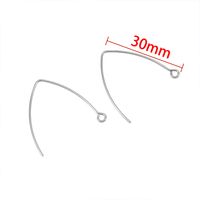 50 PCS/Package 19*11mm 19*15mm 22*11MM Stainless Steel Solid Color Polished Hook Earring Findings sku image 2