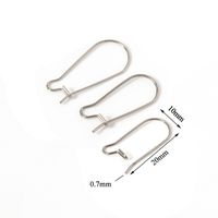 50 PCS/Package 19*11mm 19*15mm 22*11MM Stainless Steel Solid Color Polished Hook Earring Findings sku image 3