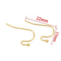 50 PCS/Package 19*11mm 19*15mm 22*11MM Stainless Steel Solid Color Polished Hook Earring Findings sku image 13