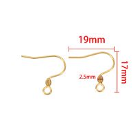 50 PCS/Package 19*11mm 19*15mm 22*11MM Stainless Steel Solid Color Polished Hook Earring Findings sku image 17