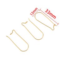 50 PCS/Package 19*11mm 19*15mm 22*11MM Stainless Steel Solid Color Polished Hook Earring Findings sku image 19