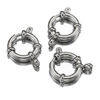 4 Pieces Per Pack Diameter 10mm Diameter 12mm Diameter 14mm Stainless Steel Solid Color Polished Jewelry Buckle sku image 1