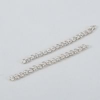 50 PCS/Package 3*50mm Stainless Steel Solid Color Polished Extension Chain sku image 1