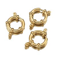 4 Pieces Per Pack Diameter 10mm Diameter 12mm Diameter 14mm Stainless Steel Solid Color Polished Jewelry Buckle sku image 4