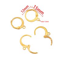 50 PCS/Package 19*11mm 19*15mm 22*11MM Stainless Steel Solid Color Polished Hook Earring Findings sku image 20