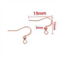 50 PCS/Package 19*11mm 19*15mm 22*11MM Stainless Steel Solid Color Polished Hook Earring Findings sku image 16