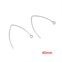 50 PCS/Package 19*11mm 19*15mm 22*11MM Stainless Steel Solid Color Polished Hook Earring Findings sku image 10