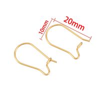 50 PCS/Package 19*11mm 19*15mm 22*11MM Stainless Steel Solid Color Polished Hook Earring Findings sku image 14