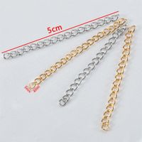 50 PCS/Package 3*50mm Stainless Steel Solid Color Polished Extension Chain main image 2