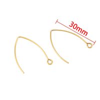 50 PCS/Package 19*11mm 19*15mm 22*11MM Stainless Steel Solid Color Polished Hook Earring Findings sku image 18