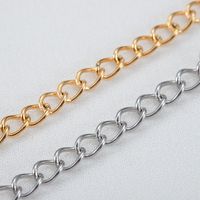 50 PCS/Package 3*50mm Stainless Steel Solid Color Polished Extension Chain main image 4