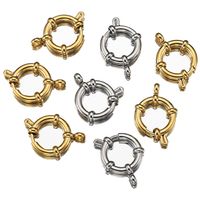 4 Pieces Per Pack Diameter 10mm Diameter 12mm Diameter 14mm Stainless Steel Solid Color Polished Jewelry Buckle main image 3