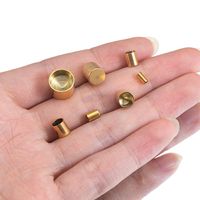20 PCS/Package Diameter 4mm Diameter 5mm Diameter 6 Mm Hole 2~2.9mm Hole 3~3.9mm Hole 4~4.9mm Stainless Steel 18K Gold Plated Solid Color Polished Jewelry Buckle main image 4