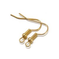 200 20 * 20mm Metal Solid Color Polished Hook Earring Findings sku image 4