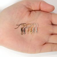 200 20 * 20mm Metal Solid Color Polished Hook Earring Findings main image 5
