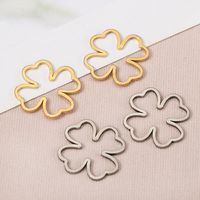 20 PCS/Package 12*12mm 16 * 16mm 20*20mm Stainless Steel 18K Gold Plated Four Leaf Clover Polished Pendant main image 4