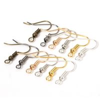 200 20 * 20mm Metal Solid Color Polished Hook Earring Findings main image 6