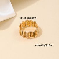Nordic Style Simple Style Lines Alloy Twist Women's Rings main image 2