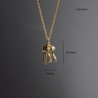 Copper Gold Plated Elegant Simple Style Streetwear Inlay Octopus Pearl Pendant Necklace sku image 1