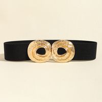 Casual Vintage Style Solid Color Pu Leather Alloy Buckle Women's Leather Belts main image 5